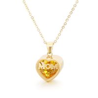 Stainless Steel Titanium Steel 18K Gold Plated Fashion Plating Heart Necklace sku image 33