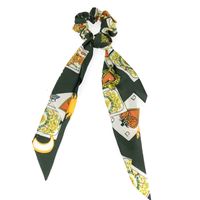 Französischer Blumenluftschlangen-haargummi-stoff Fliege Seidenschal sku image 24