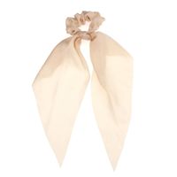French Flower Streamer Scrunchy Hair Tie Fabric Bow Tie Silk Scarf sku image 29