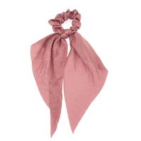 French Flower Streamer Scrunchy Hair Tie Fabric Bow Tie Silk Scarf sku image 32