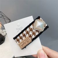 Houndstooth College Style Bb Clip Korean Style Hair Accessories Pearl Hairpin sku image 2