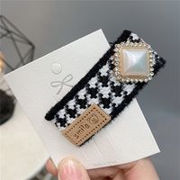 Houndstooth College Style Bb Clip Korean Style Hair Accessories Pearl Hairpin sku image 3