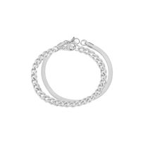 Wholesale Simple Style U Shape Stainless Steel Plating Chain 14k Gold Plated Bracelets main image 4