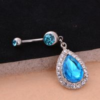 Personalized Water Drop Zircon Belly Button Nail Wholesale main image 3