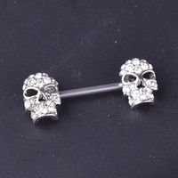New Jewelry Diamond Skull Nipple Ring Jewelry main image 3
