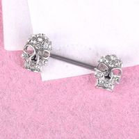 New Jewelry Diamond Skull Nipple Ring Jewelry main image 5