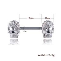 New Jewelry Diamond Skull Nipple Ring Jewelry main image 6