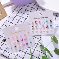 Heart Plating Alloy No Inlaid Earrings Ear Studs main image 1