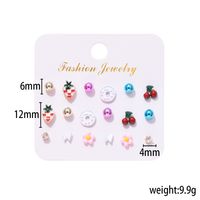 Heart Plating Alloy No Inlaid Earrings Ear Studs main image 5