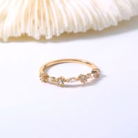 Niche Design Sense Copper Ring Female Trendy Fashion Personality Zircon Index Finger Ring main image 5