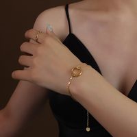 Bague Bracelet Boîte Avec Chaîne De Perles Rondes Bracelet En Acier Au Titane main image 4