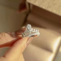 New Crown Ring European And American Creative Micro-studded Engagement Ring main image 1