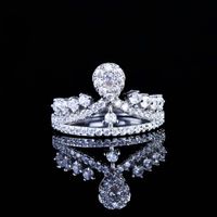New Crown Ring European And American Creative Micro-studded Engagement Ring main image 3