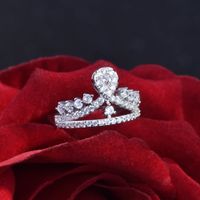 New Crown Ring European And American Creative Micro-studded Engagement Ring main image 4
