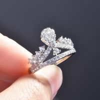New Crown Ring European And American Creative Micro-studded Engagement Ring main image 5