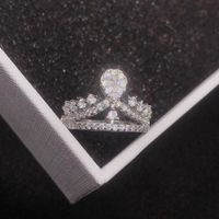 New Crown Ring European And American Creative Micro-studded Engagement Ring main image 6
