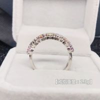 New Simulation Tourmaline Open Ring Inlaid With Colorful Zircon High Carbon Diamond Index Finger Ring main image 3