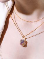 Romantic Colorful Gemstone Ring Full Of Tanzanite Pendant Necklace Set main image 6