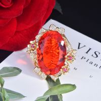 The New 20x30 Large Size Exaggerated Color Treasure Open Ring Wholesale main image 1