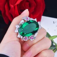 The New 20x30 Large Size Exaggerated Color Treasure Open Ring Wholesale main image 3