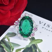 The New 20x30 Large Size Exaggerated Color Treasure Open Ring Wholesale main image 4