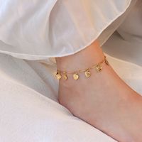 Jewelry Heart Anklet Titanium Steel 18k Gold Foot Ornament main image 1