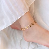 Jewelry Heart Anklet Titanium Steel 18k Gold Foot Ornament main image 5