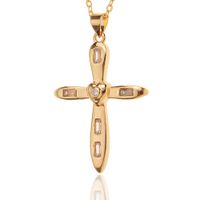 New Simple Jewelry Copper Cross Pendant Retro Necklace Clavicle Chain Wholesale main image 6