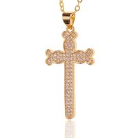 Simple Jewelry Copper Inlaid Zircon Cross Hundred Matching Ornaments Cross-border Necklace main image 6