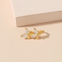 Europe And America New Butterfly Zircon Piercing Nose Ring Nose Clip Wholesale main image 3