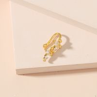 Europe And America New Butterfly Zircon Piercing Nose Ring Nose Clip Wholesale main image 4