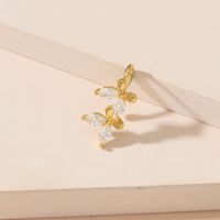 Europe And America New Butterfly Zircon Piercing Nose Ring Nose Clip Wholesale main image 5