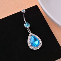 Personalized Water Drop Zircon Belly Button Nail Wholesale sku image 1