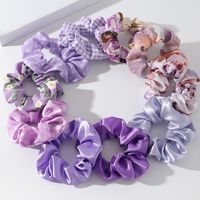 Romantic French Purple New Scrunchy Head Rope Rubber Band main image 2