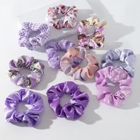 Romantic French Purple New Scrunchy Head Rope Rubber Band main image 5