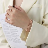 Mode 18k Roségold Antikriegs-friedens Armband Frauen Armband Mode Paar Armband 18k E016 sku image 4