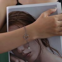 Bague Bracelet Boîte Avec Chaîne De Perles Rondes Bracelet En Acier Au Titane sku image 4