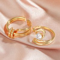 18kgp Retro Open Ring Trend Twisted Knotted Ring Women main image 4