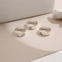 Creative Personality Mushroom Ring Set 3-piece Joint Ring Retro Engraving Butterfly Ring main image 4