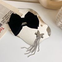 Tide Bow Headdress Female Top Clip Butterfly Tassel Clip Hairpin main image 5