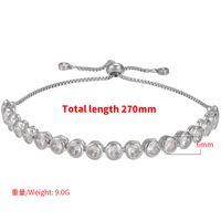 Zircon Bracelet Round Full Diamond Zircon Pull Bracelet Push Pull Bracelet Adjustable Jewelry main image 5