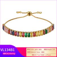 Fashion Geometric Copper Artificial Gemstones Bracelets main image 6