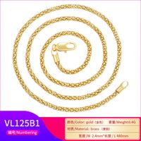 Corn Kernel Chain Copper Plated Color-preserving Chain Necklace Jewelry Accessories Pearl Chain main image 6