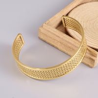 Hollow Titanium Steel 18k Gold Male And Female Creative Open Bracelet main image 4