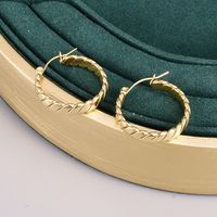Personality Temperament Chain C-shaped Titanium Steel Earrings main image 6