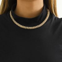 European And American Hip-hop Punk Inlaid Rhinestone Tennis Chain Collar Geometric Clavicle Necklace main image 3