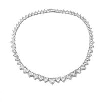 Fashion Heart Copper Diamond Necklace sku image 15