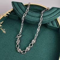 Wholesale Titanium Steel Long Necklace Personality Ot Buckle Design Medium And Long Chain sku image 1