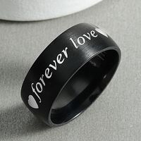 Forever Love Men's And Women's Retro Titanium Steel Ring sku image 1