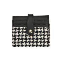 Female Compact Multi-card Position Houndstooth Fabric Card Holder Bag main image 6